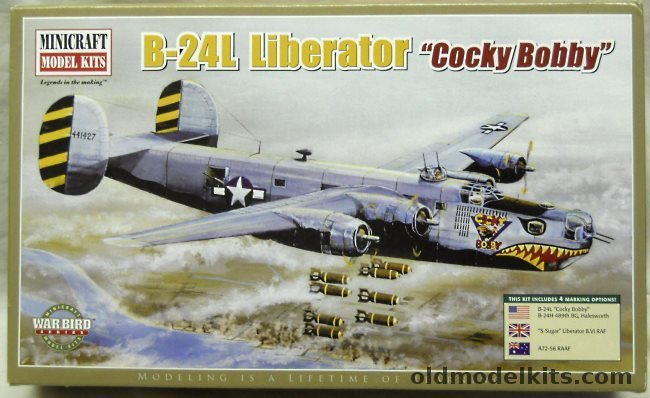 Minicraft 1/72 Consolidated B-24L Liberator 'Cocky Bobby' - Or B-24H 489th BG Halesworth 'The Sharon D' / RAF S-Sugar Liberator B.VI / A72-56 RAAF Royal Australian Air Force, 11647 plastic model kit